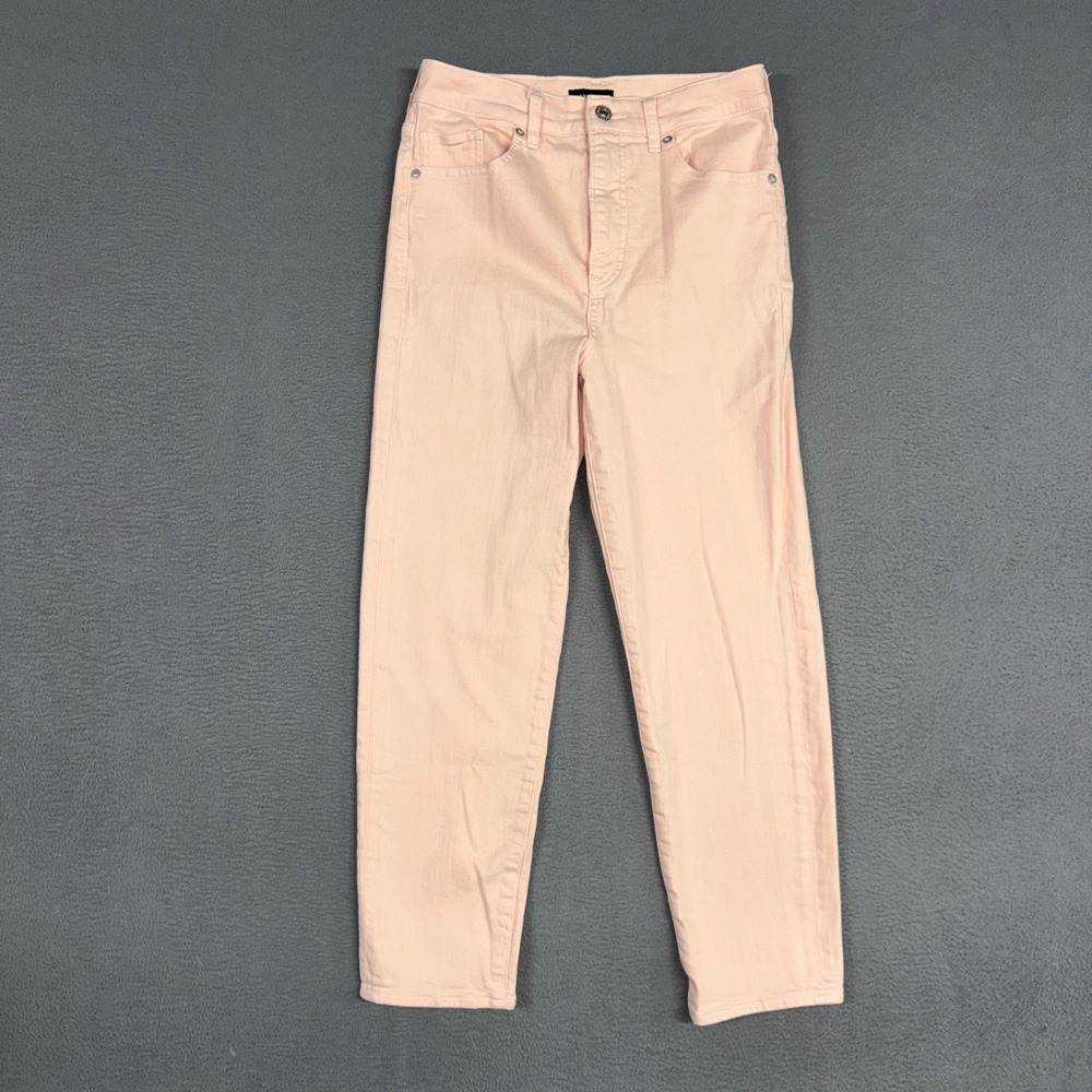 Express Jeans Womens 2 Pink Mom Jean Super High Rise Stretch Denim Cotton Blend